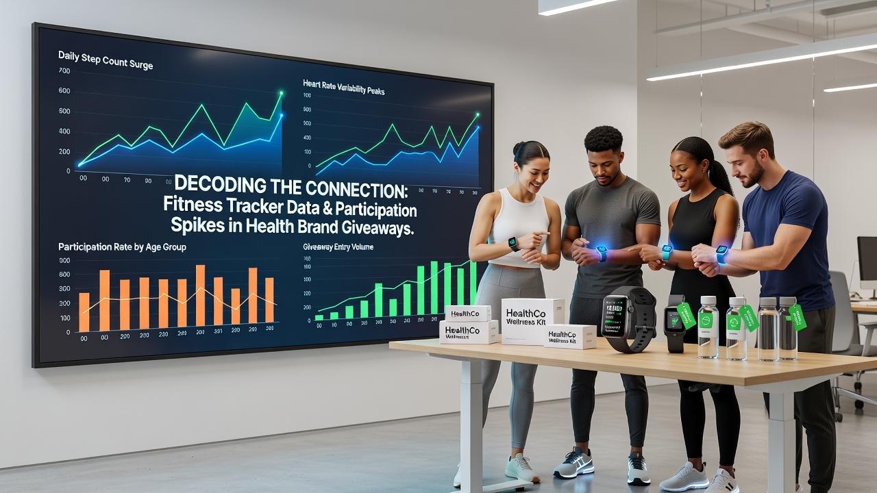 Graph illustrating correlation between weekly step increases and health brand giveaway entry volumes