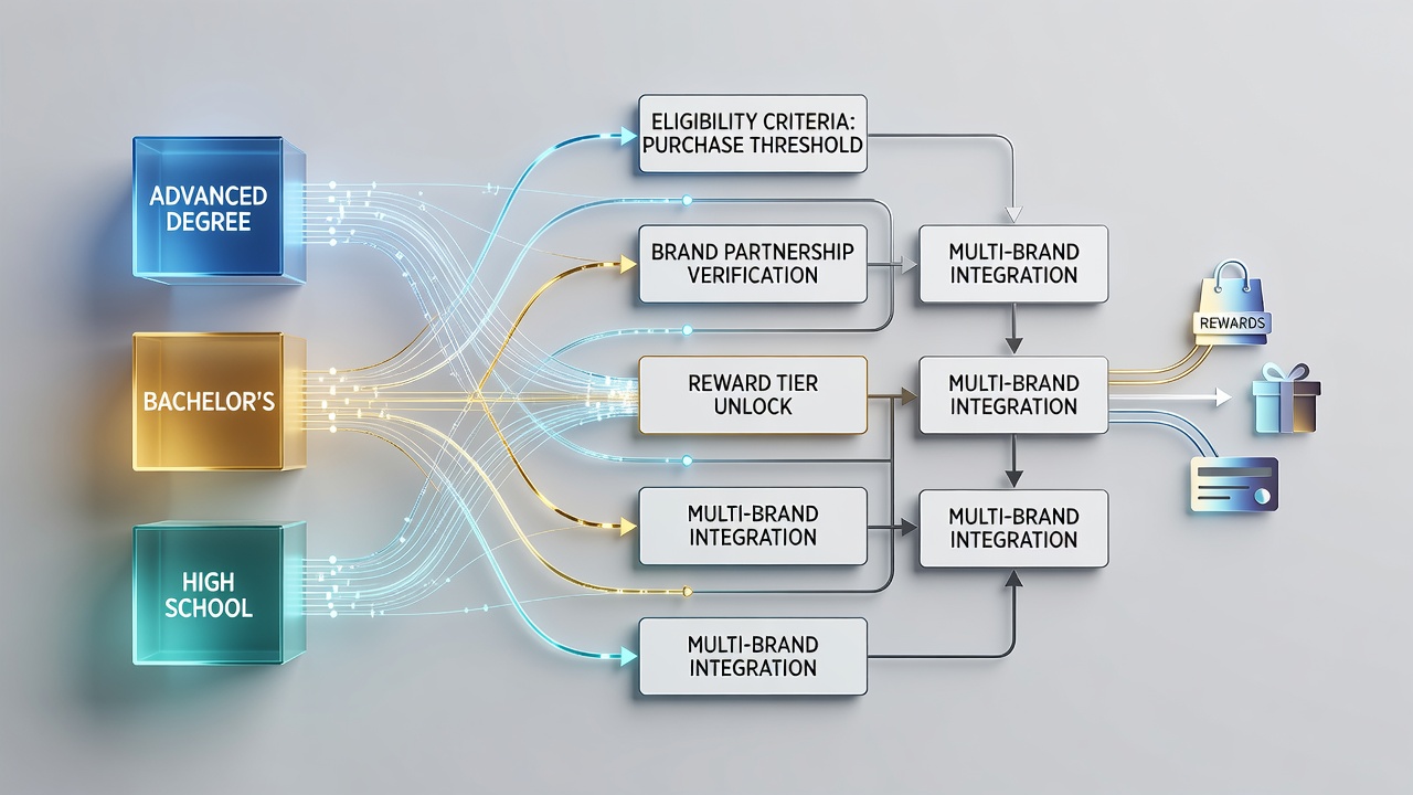 Educational attainment influences how participants review eligibility rules across multi-brand promotional reward systems